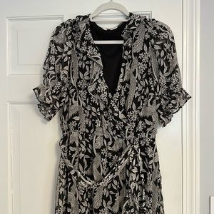 LC Lauren Conrad Ruffle Wrap Maxi Dress
